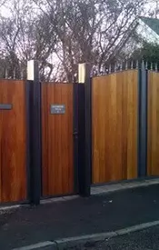 wooden automated gate